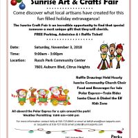 5th Annual Sunrise Art and Crafts Fair