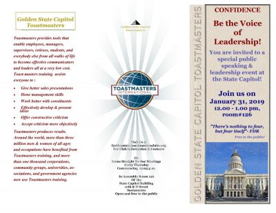 Golden State Capitol Toastmasters Model Meeting