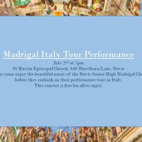 Davis High School Madrigal Choir Pre-Italy Tour Performance