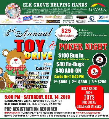 Elk Grove Helping Hand Toy Drive and Charity Poker