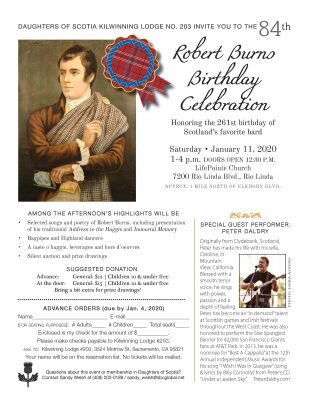 Robert Burns Birthday Celebration
