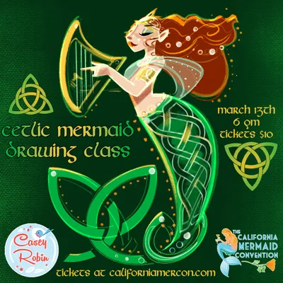 Celtic Mermaid Drawing Class