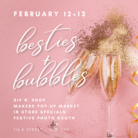 Besties and Bubbles Sip n' Shop Event