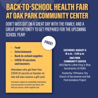 Back-to-School Health Fair at the Oak Park Community Center