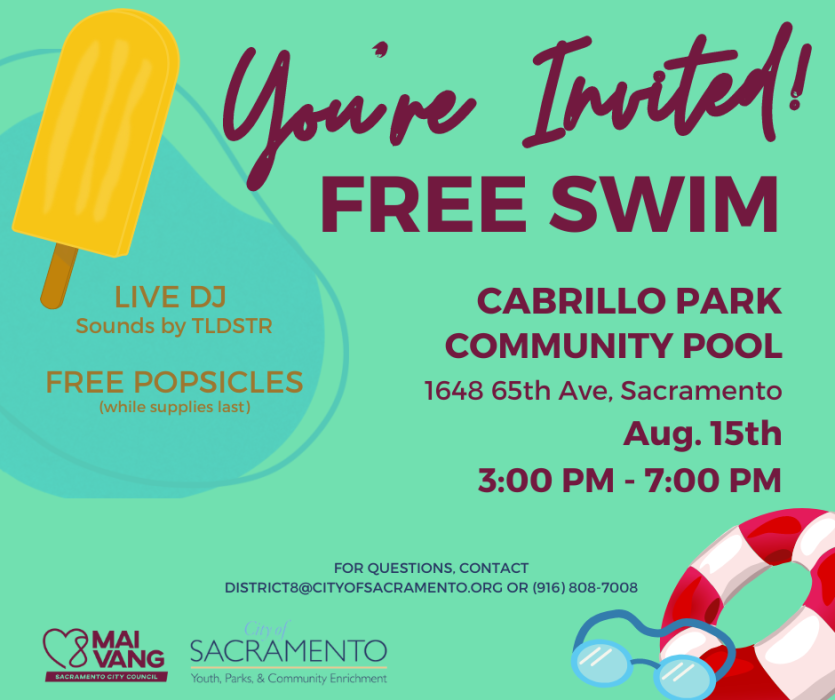 Free Swim at Cabrillo Park Community Pool