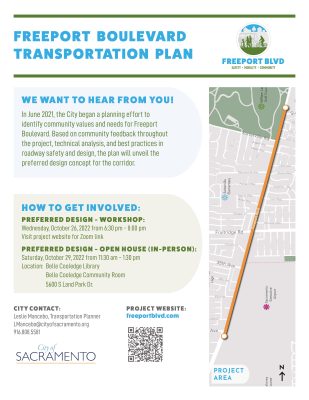 Freeport Boulevard Transportation Plan Draft Design Workshop