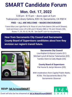 SMART Candidate Forum: Sustainable Transit, Climate Change, and Land Use
