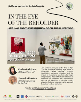 In the Eye of the Beholder: Art, Law, and the Restitution of Cultural Heritage