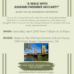 A Walk With Assemblymember McCarty