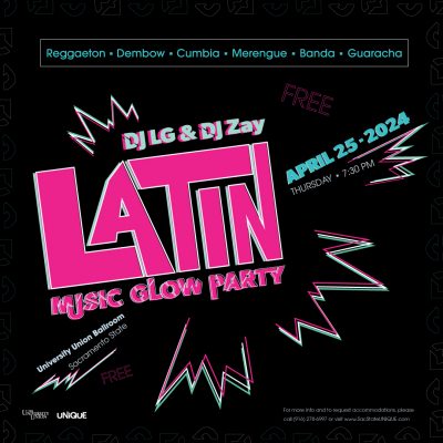 Latin Music Glow Party Featuring DJ LG and DJ Zay