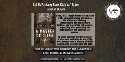 Sci Fi/Fantasy Book Club w/ Arden: "A Master of Djinn"