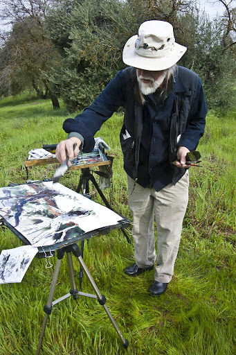 David Peterson painting en plein air