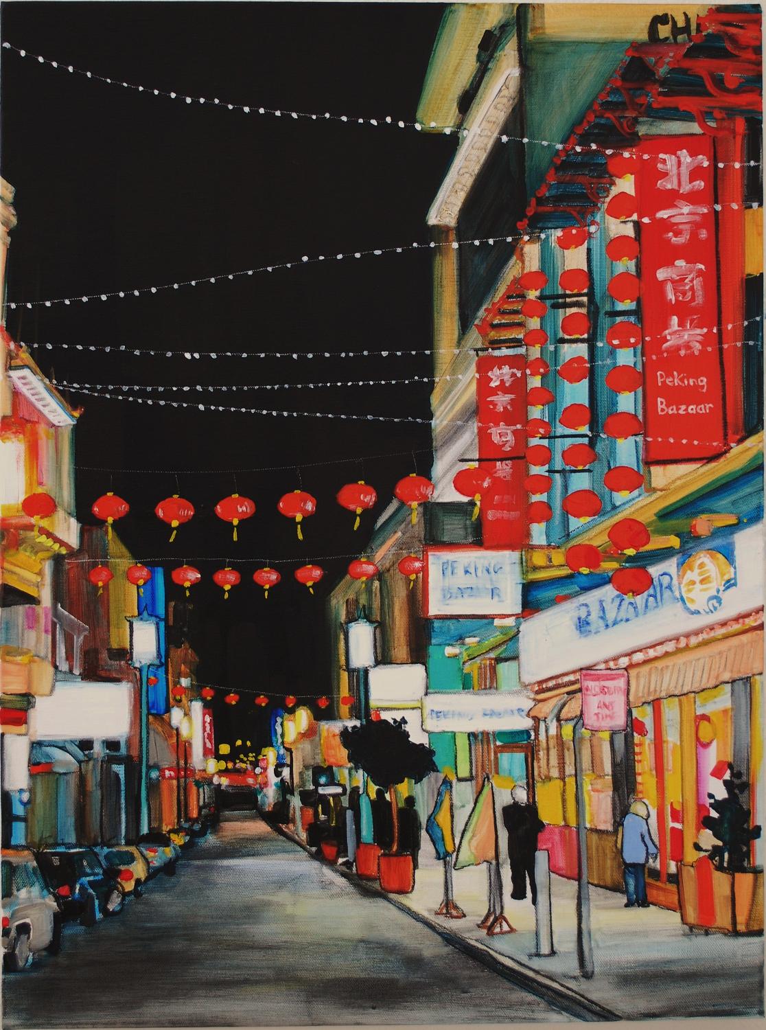 Peking Bazaar (Cityscape) by Marianne Bland