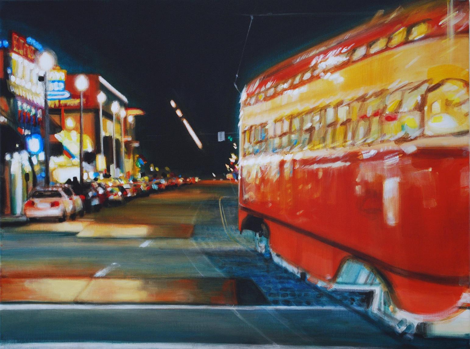 F Line (Nightscape) by Marianne Bland