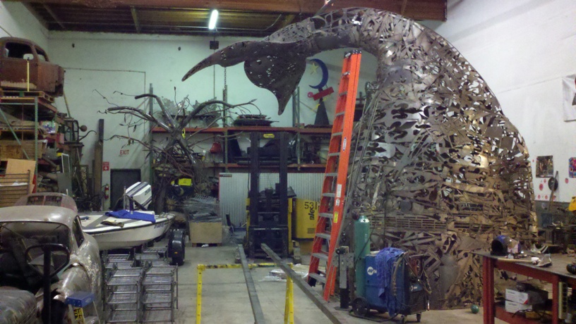 Whale Tail in progress by Terrence Martin